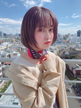 ロンド 表参道店(Lond) 【倉崎涼】ピンクラベンダーとワンカールボブ