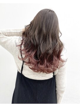 アライブ キチジョウジ(ALIVE Kichijoji) 【ALIVE吉祥寺】ピンクベージュ＊グラデーションカラー裾カラー