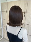【切りっぱなしボブ】【アッシュベージュ】10代20代30代