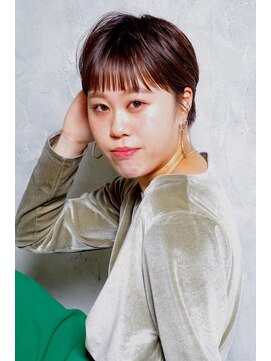 クシュ 所沢西口プロぺ通り(kusyu... ) 前髪マチルダボブピンクベージュインナーグレージュウルフ所沢