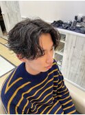 無造作センターパート