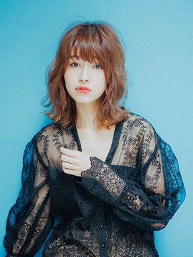 アゲート(Agate) 【錦糸町美容院Agate】斜めバングニュアンスカラー×波巻きi