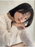 小顔補正立体カット×ナチュラル丸みボブ 10代20代30代40代50代