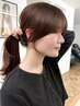 カラー＋前髪カット＋顔まわりカット￥10800