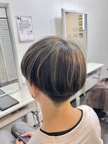 エルベ 茨大前店(elve) マッシュスタイル×ハイライトカラー ミルクティー系