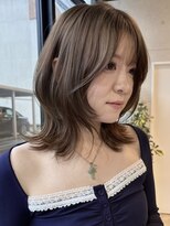 チル 福井駅前店(Chill)&nbsp;オリーブベージュ/ブリーチなしダブル/ミディアムレイヤー/福井