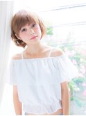 重ためショートバングのカールボブ☆