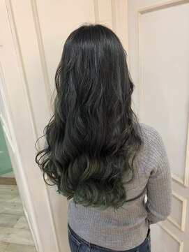 クロップ エス 湘南辻堂(crop es) crop es湘南辻堂 yuuka☆ハイライトとくすみグリーン