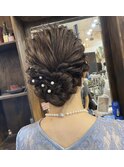 emue京都○20代30代編み込みルーズ結婚式ヘアアレンジ◯中島