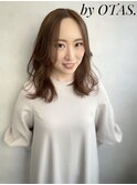 #ベージュ#韓国風#レイヤー#センターパート
