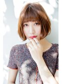 耳かけシルエットが柔らかいミニボブ[恵比寿駅/髪質改善]