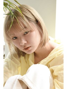 カフ(CAF) CAF FUKO/ハイトーンカラー/ブロンドカラー/ボブ/大阪/心斎橋