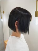 大人可愛いショート前下がりボブ/ダークブラウン
