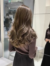 ザックギンザ(ZACC ginza) オリーブベージュ/ロングレイヤー/毛流れ前髪/ブリーチなし