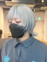 アルバム 池袋(ALBUM)&nbsp;ブルーグレージュブルーシルバーレイヤーカット_ba484201