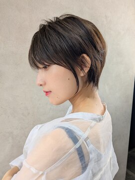 エンクス(enx) くびレイヤーエモージュ斜めバングイメチェン愛されショート横浜