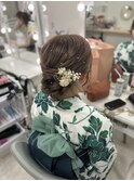 浴衣下目ヘアセット