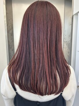 ビューナゴヤ 名駅(VIEW NAGOYA) フェミニンロング/似合わせカット/ブリーチ無し/ピンクカラー