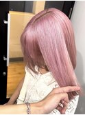 ピンクヘアーピンクカラーケアブリーチダブルカラー横浜横浜駅