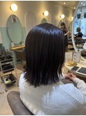 3-6 艶カラー　切りっぱなしボブ