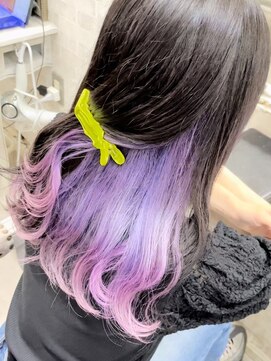アールプラスヘアサロン(ar+ hair salon) ピンク×パープルグラデーション