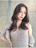 大人韓国くびれヘア/顔周りレイヤー/グレージュ