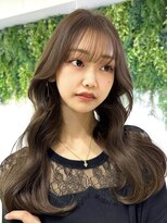 ビューブルー 亀戸錦糸町(VIEW BLUE)&nbsp;美髪カールピンクブラウン韓国レイヤーロングセミディ顔周り前髪