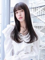 エムスラッシュフィール 東戸塚(M.SLASH FIEL)&nbsp;顔回りレイヤー/ぱっつん前髪/黒髪/ナチュラルロング/FIEL東戸塚