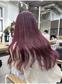 韓国風ローズレッド × 艶ロング 「村田」