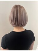 ショートヘアハイライトイルミナカラーオージュアダブルカラー