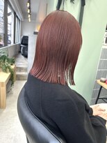 ヒビヲ(HIBIO)&nbsp;切りっぱなしボブタッセルボブブリーチカラーピンクブラウン
