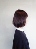 30代40代50代おすすめ　マッシュボブ×ベージュアッシュ
