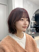 マウル ナゴヤ 名駅(MAEUL NAGOYA)&nbsp;扱いやすいくびれボブ×暖色カラー