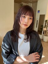 トリッカ シブヤ(TRICCA SHIBUYA)&nbsp;韓国風レイヤー/ラベンダーブラウン/くびれミディアム
