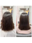 髪質改善ストレート　before/after