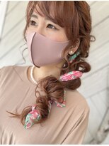 ヘアーアンドアイラッシュサロンブブ(BluBlu) 結婚式ヘアセット★編み下ろしスタイル