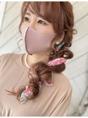 結婚式ヘアセット★編み下ろしスタイル