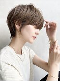 ★薄めバング小顔カットヘルシースタイルショコラアッシュ_☆≡