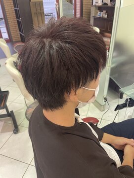 アース 高田馬場店(HAIR&MAKE EARTH) メンズ王道ショート×バイオレットカラー