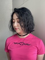 ソーコ 渋谷(SOCO) スパイラルパーマプードルパーマボブくるくるパーマ前髪ありボブ