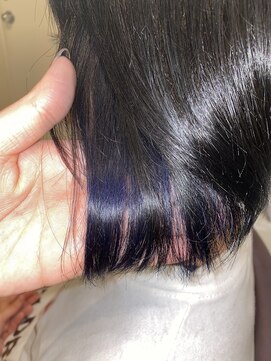 マルム(mulum) ダークグレー×ブルーラベンダー イヤリングカラー*AKARI