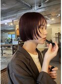 前上がりボブと赤茶【KEI】