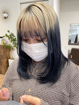 ジ エクト ヴィシア 心斎橋店(The Ect VIXIA) ルーツカラー/デザインカラー/ネイビーブルー/ブルーカラー