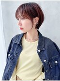say. ショートボブ レイヤーショート ミルクティーベージュ 小顔