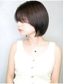 天神【BIRTH】ワンレンボブ前髪あり小顔ネビージュ20代30代 3