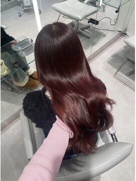 ユニック ウメダ(unique UMEDA) チェリーレッド/髪質改善カラー/10代/20代