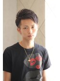 ブルーカラーワインレッドお団子ヘアチェリーレッド刈り上げボブ