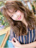 前髪パーマ韓国風巻き抜け感フェザーロングh4上尾20代30代40代