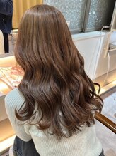 ノッポサン(Noppo3) 明るめグレージュ メルティーカラー 艶髪 ロング ウェーブ