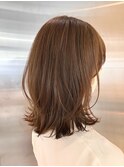ブリーチなしミルクティーブラウン